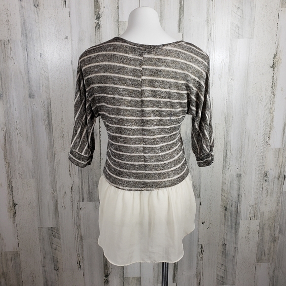 BCX sparkly high low long sleeve shirt size medium - Picture 5 of 7